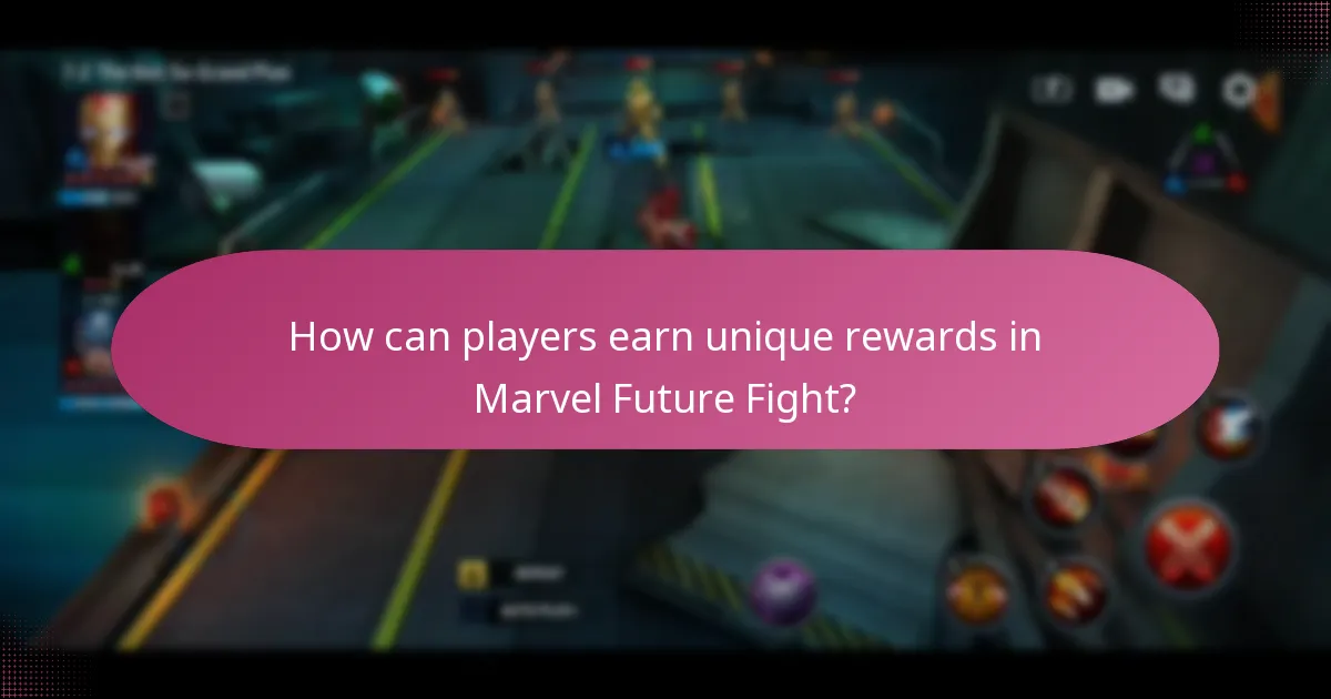 How can players earn unique rewards in Marvel Future Fight?