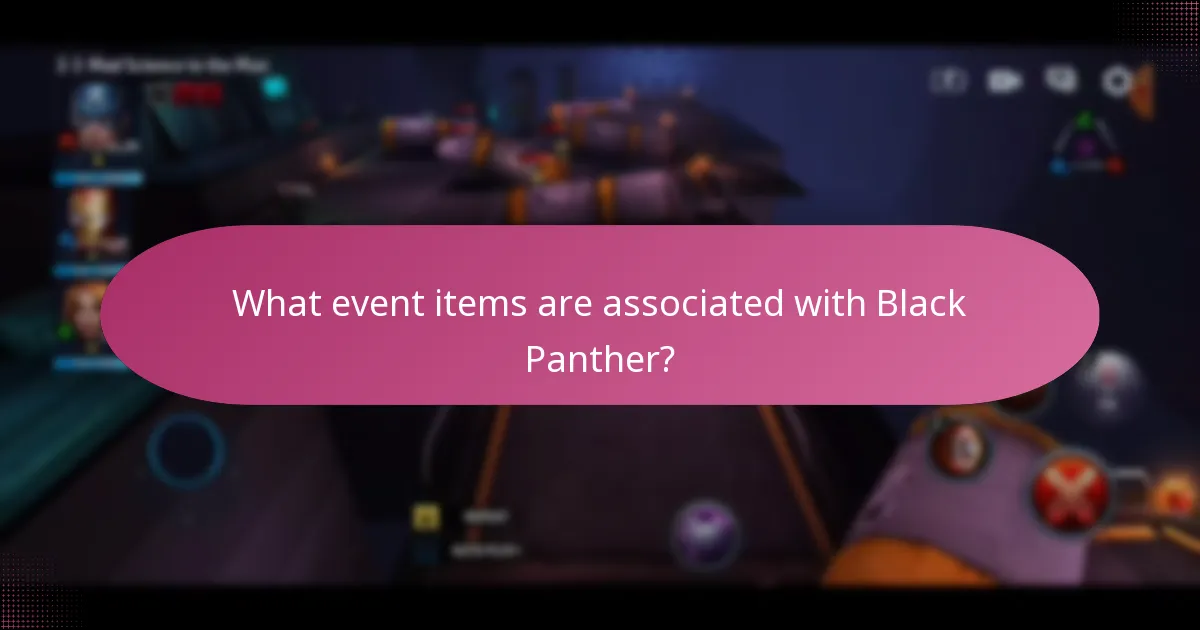 What event items are associated with Black Panther?