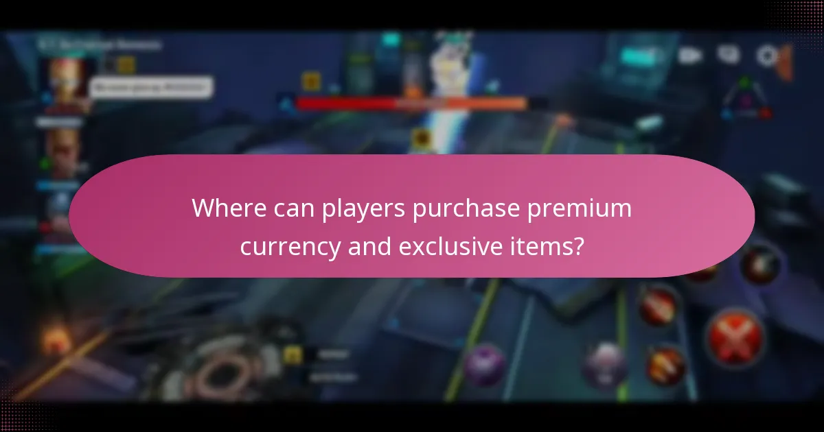 Where can players purchase premium currency and exclusive items?